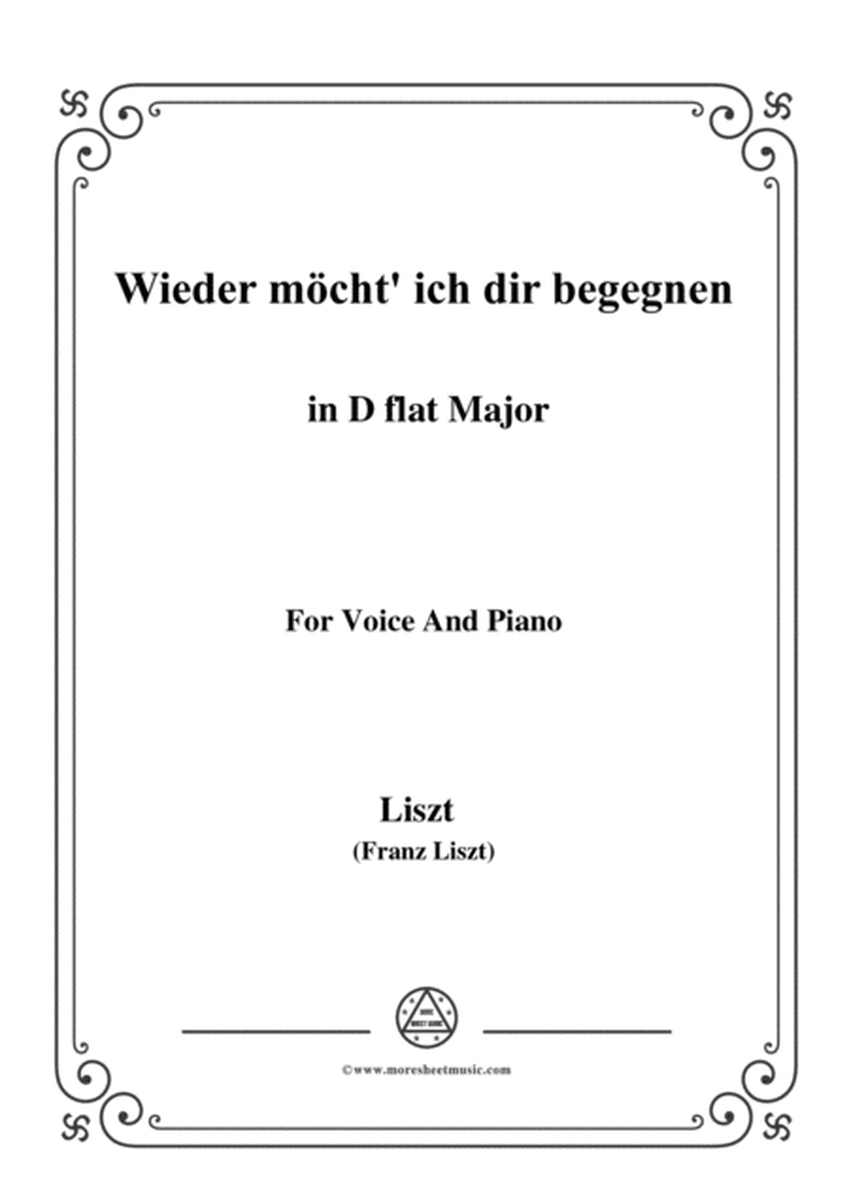 Liszt-Wieder möcht' ich dir begegnen in D flat Major,for Voice and Piano image number null