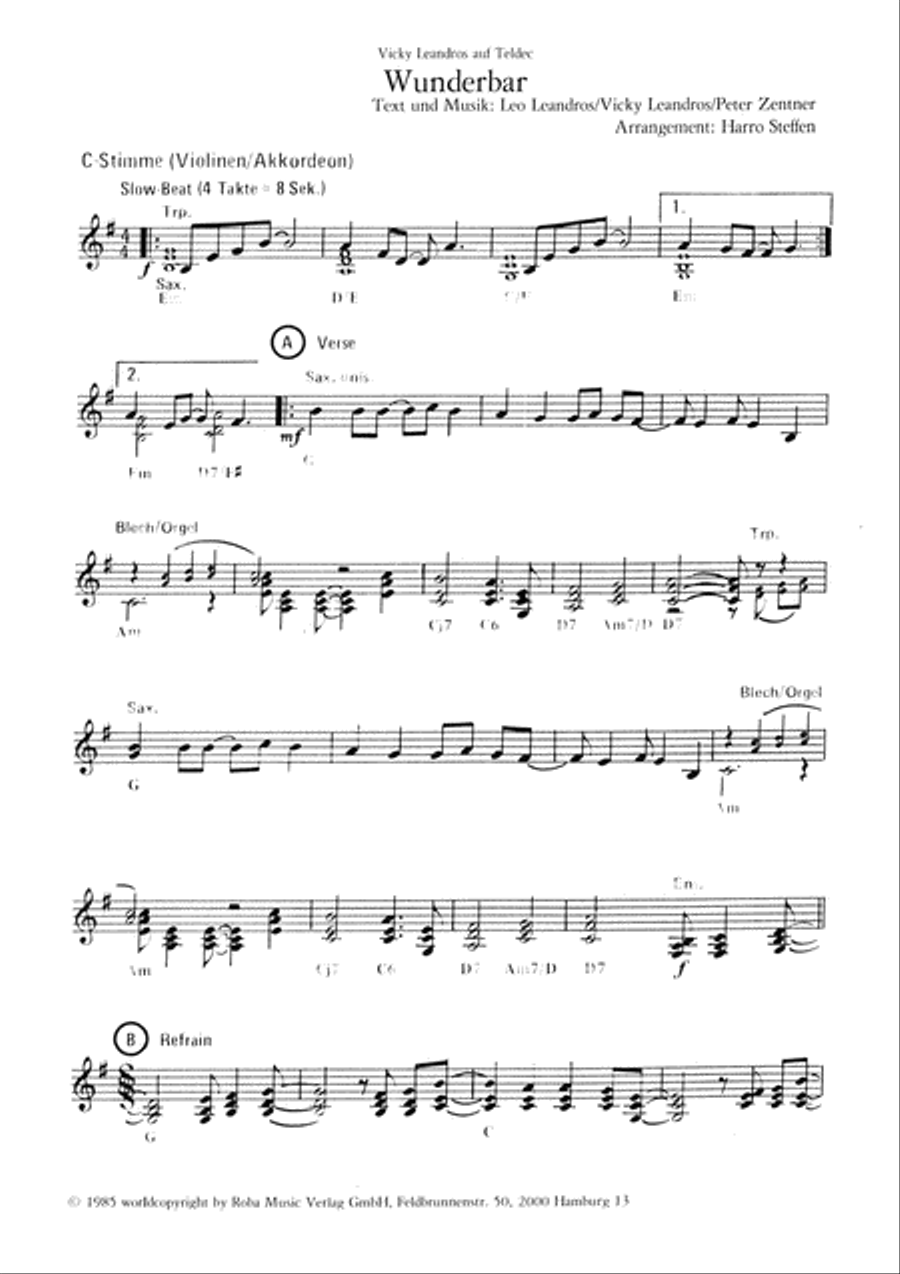Wunderbar Tenor Saxophone scores gallery preview page 4