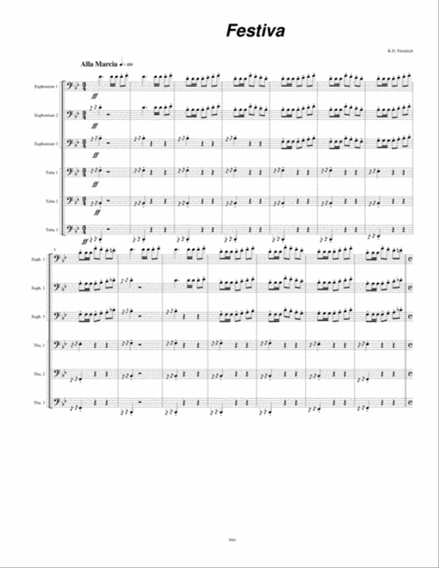 Festiva Brass Ensemble scores gallery preview page 1