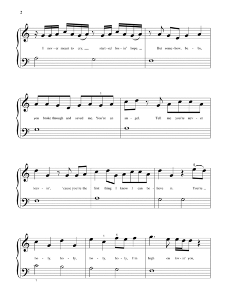 H.O.L.Y. H.O.L.Y. Piano Solo scores gallery preview page 2