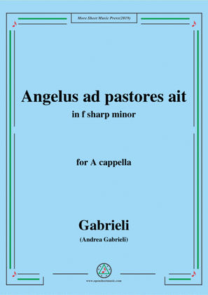 Book cover for Gabrieli-Angelus ad pastores ait,in f sharp minor,for A cappella