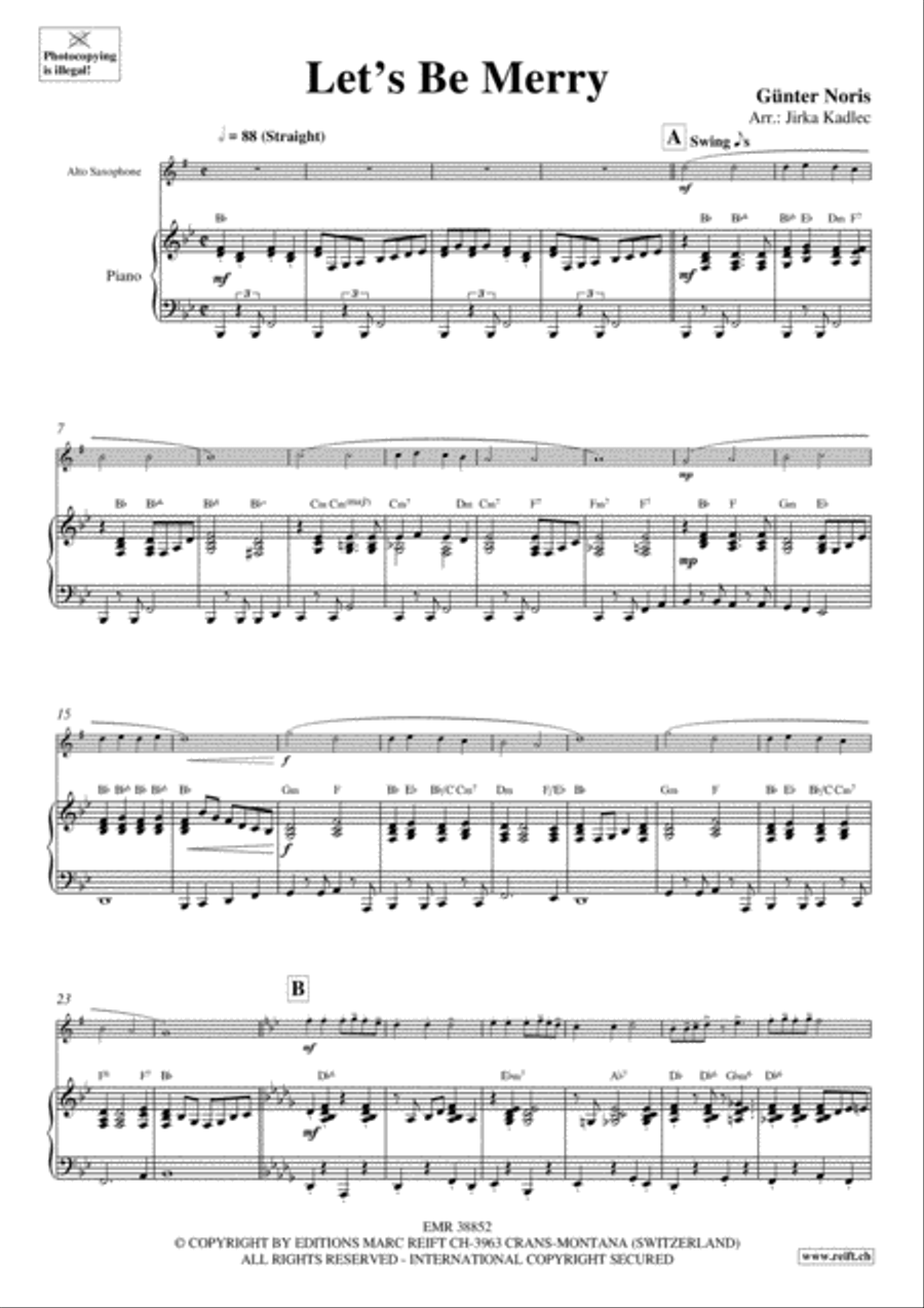 Let's Be Merry Let's Be Merry Alto Saxophone scores gallery preview page 3