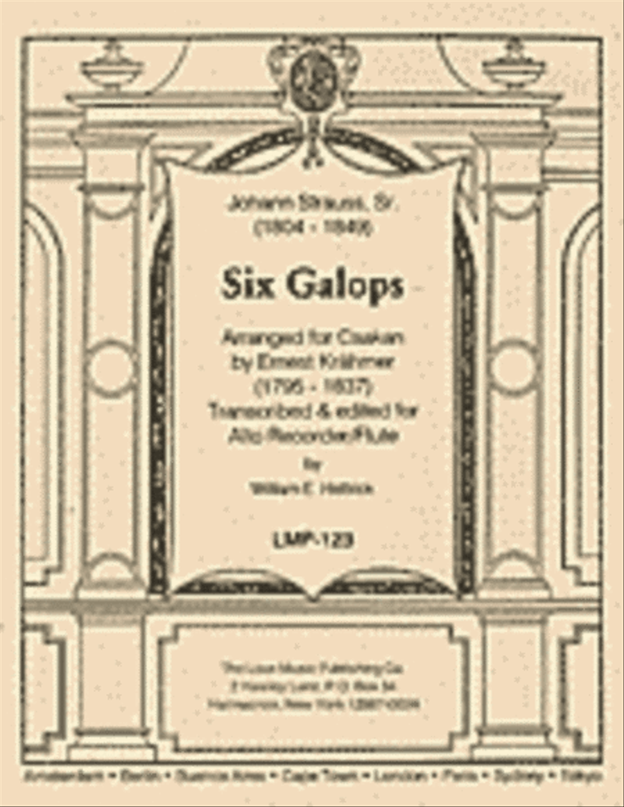 Six Galops Flute scores gallery preview page 1