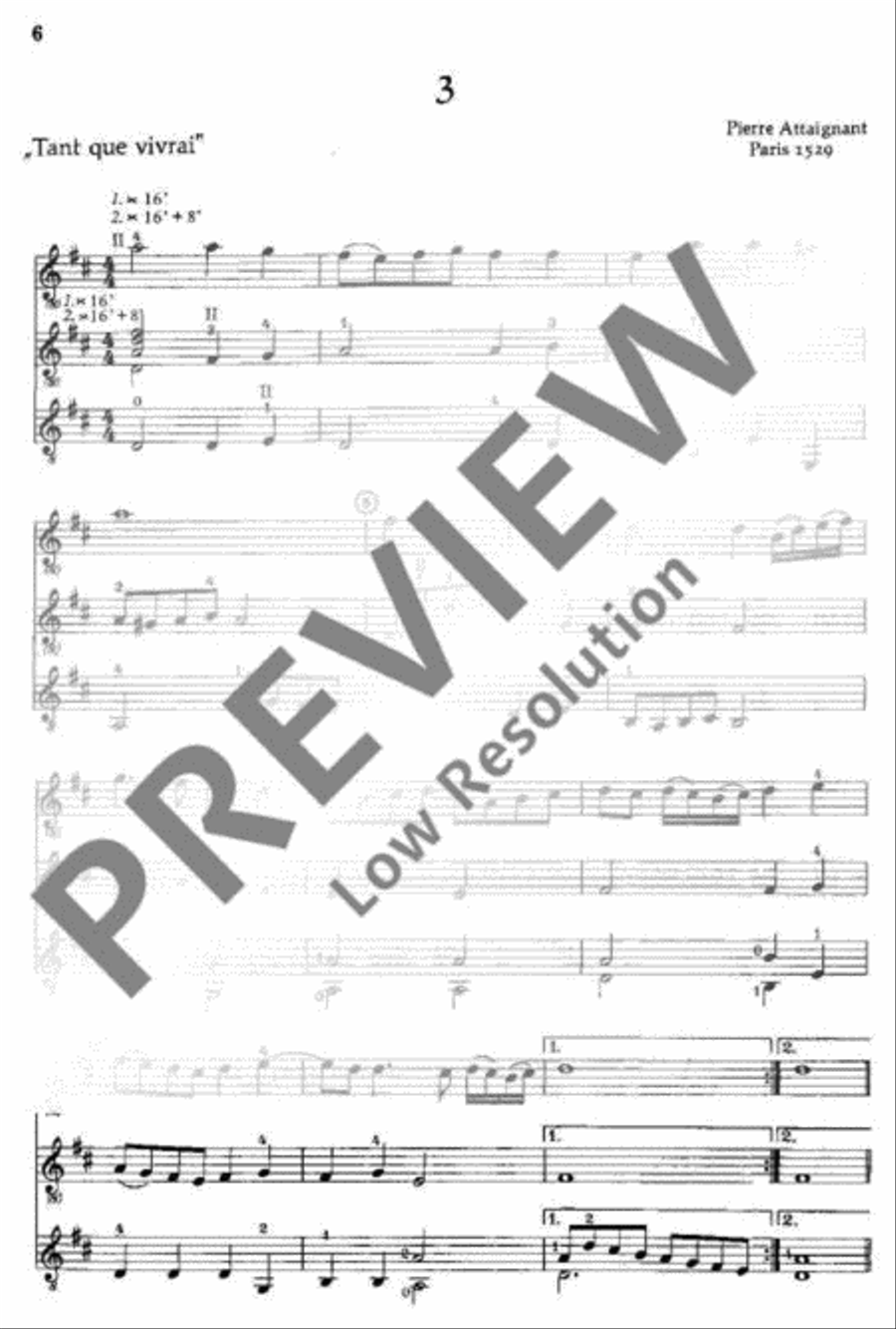 Alte Lautenmusik Guitar Ensemble scores gallery preview page 7