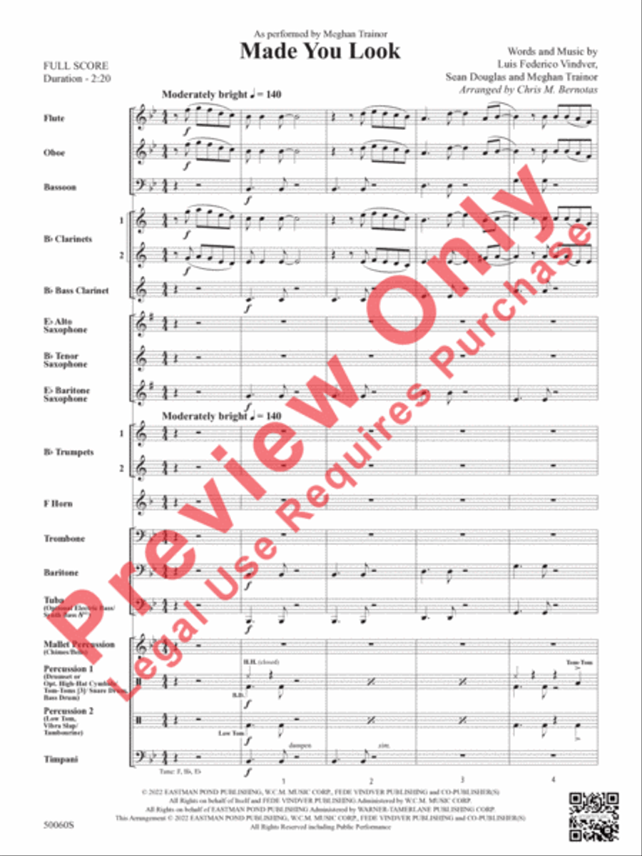Made You Look Made You Look Concert Band scores gallery preview page 4