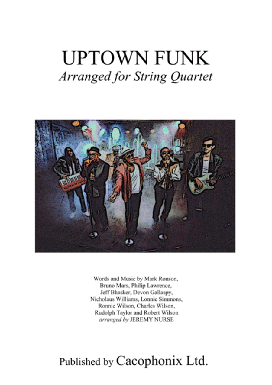 Uptown Funk String Quartet scores gallery preview page 1