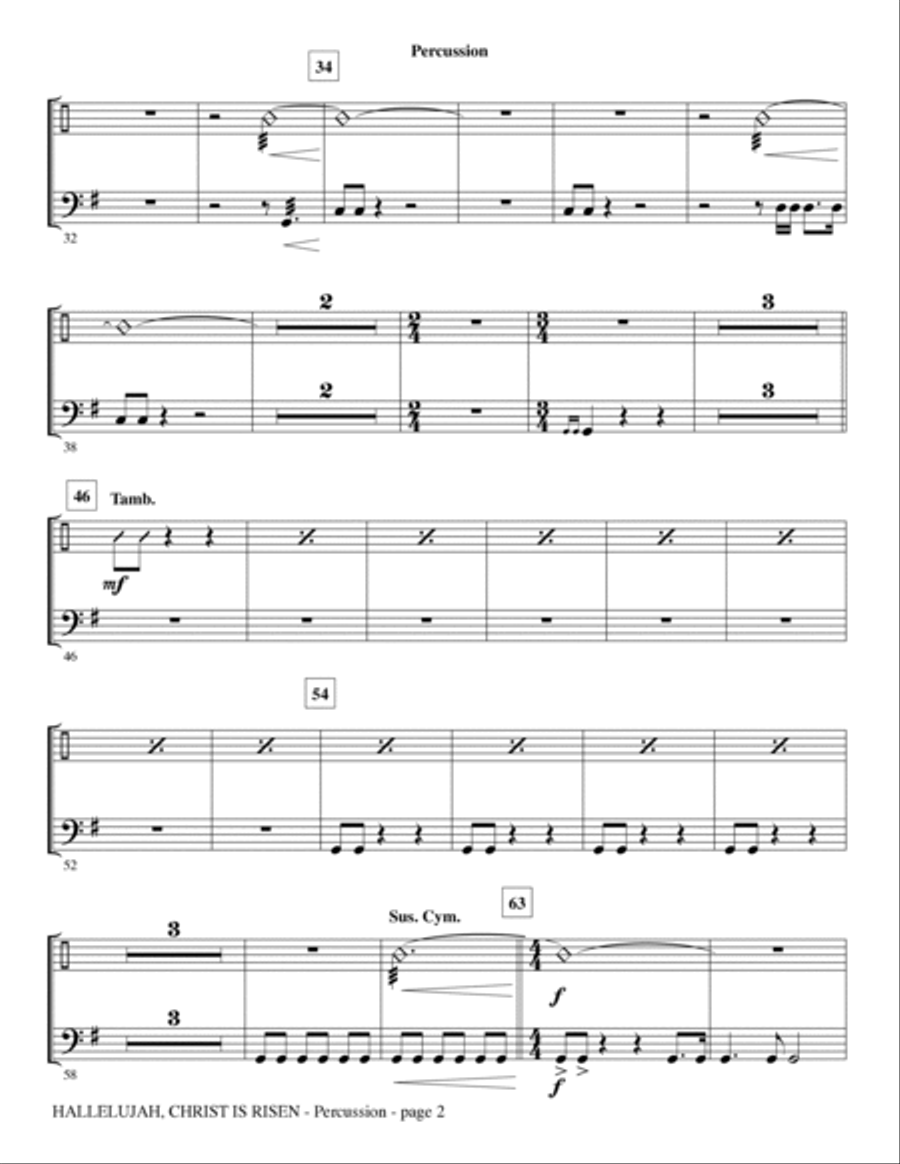 Hallelujah, Christ Is Risen - Percussion Choir scores gallery preview page 2