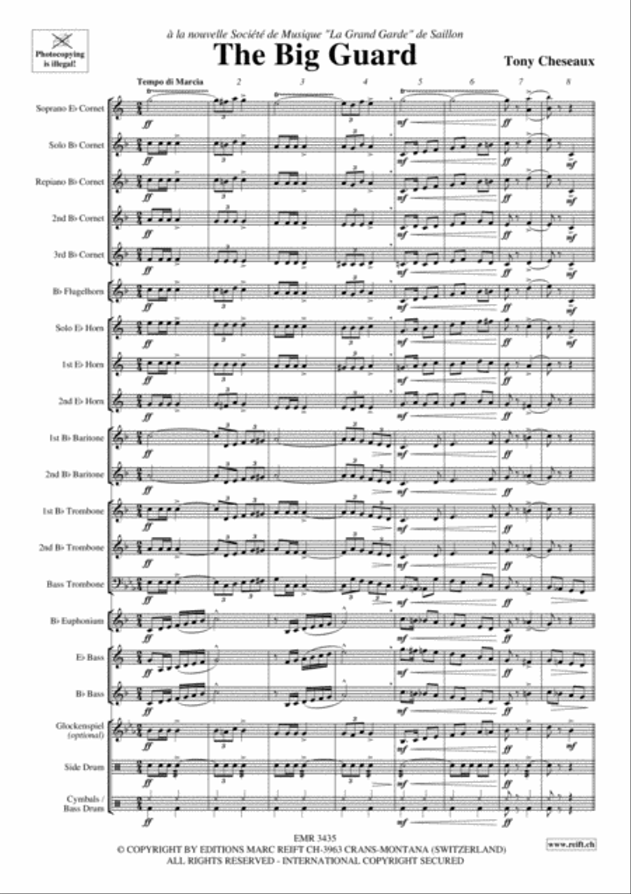 The Big Guard Brass Band scores gallery preview page 4