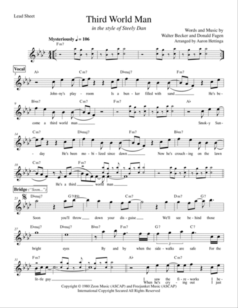 Third World Man Voice scores gallery preview page 4