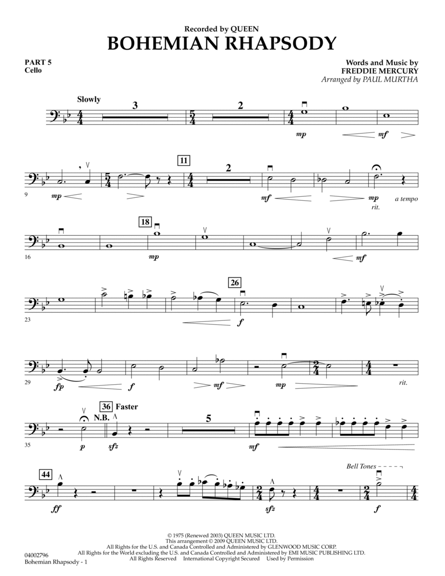 Bohemian Rhapsody - Pt.5 - Cello