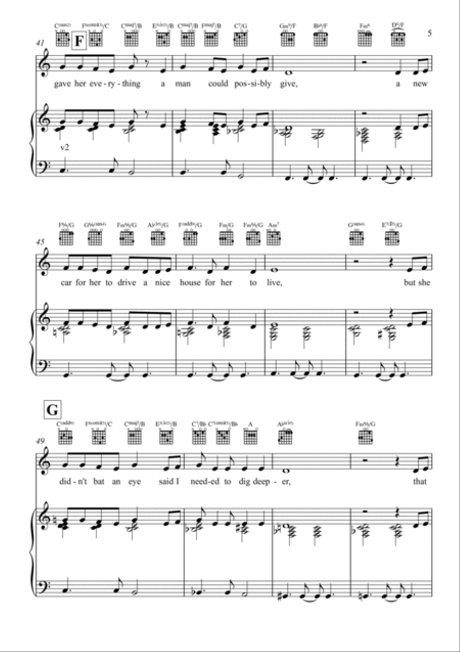 Ex Marks The Spot Piano, Vocal, Guitar scores gallery preview page 5