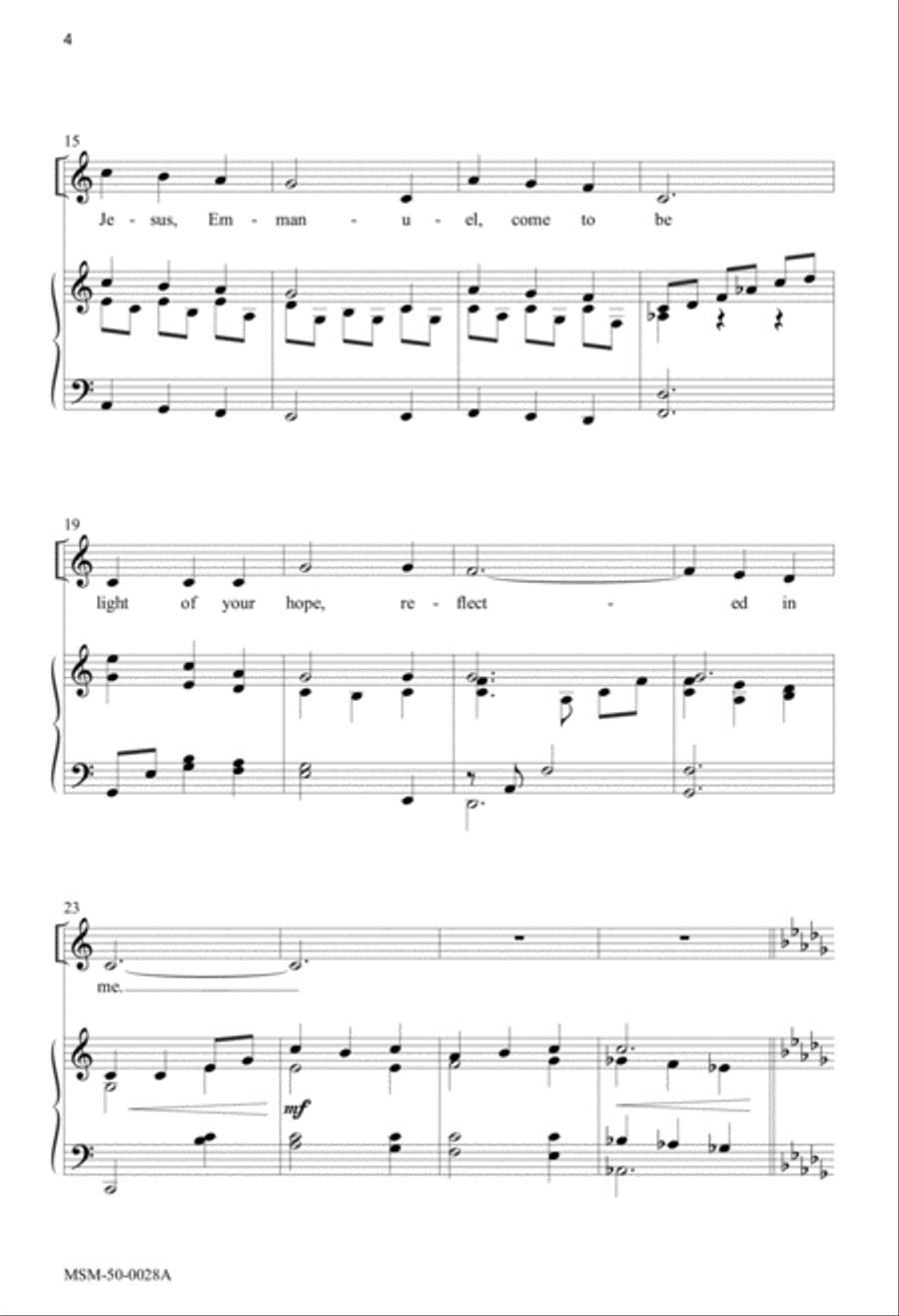 Three Advent Prayers 4-Part scores gallery preview page 2