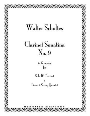 Clarinet Sonatina No.9 with Piano and/or String Quintet Accompaniment