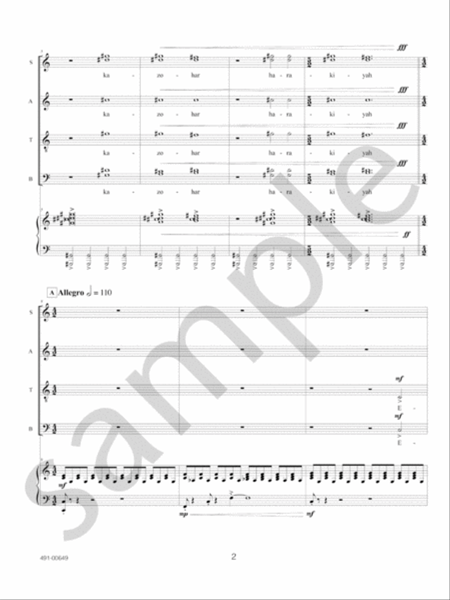 Zohar Zohar Choir scores gallery preview page 3
