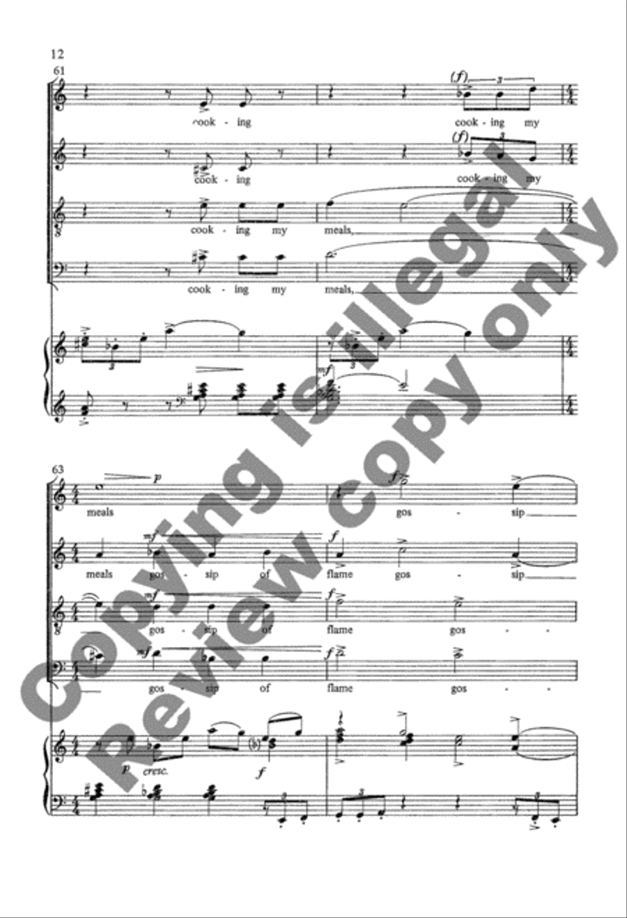 Walt Whitman Song 4-Part scores gallery preview page 23