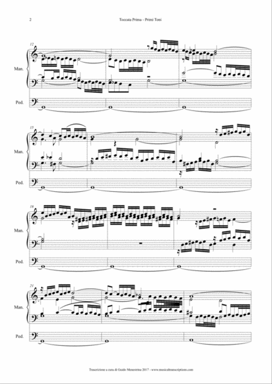 Sebastian Anton Scherer (1631-1712) - Toccata Prima - Toni Primi Organ Solo scores gallery preview page 2