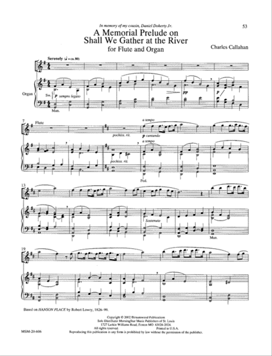 Preludes for Flute and Organ Flute Solo scores gallery preview page 12