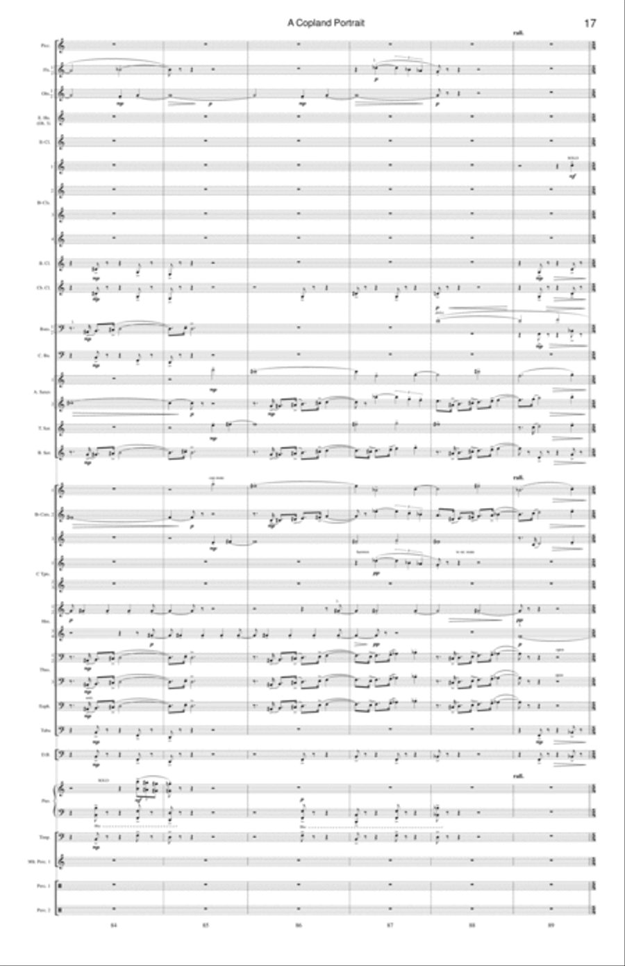 A Copland Portrait Concert Band scores gallery preview page 9