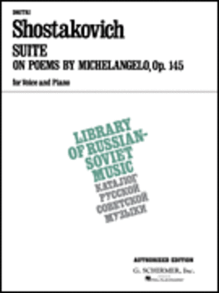 Suite on Verses of Michelangelo Buonarroti, Op.145