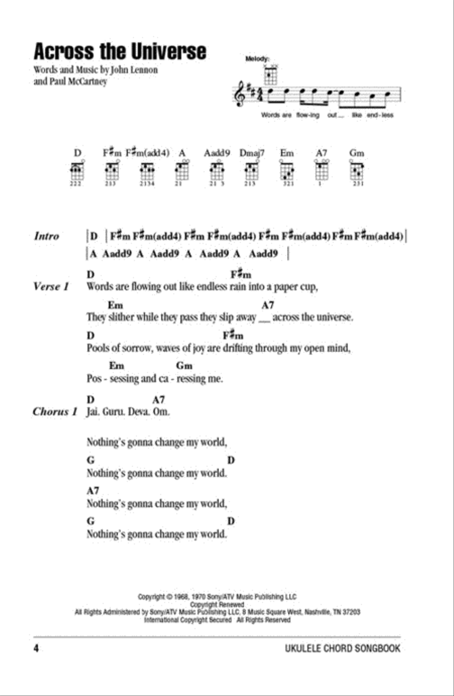 The Beatles Ukulele scores gallery preview page 2