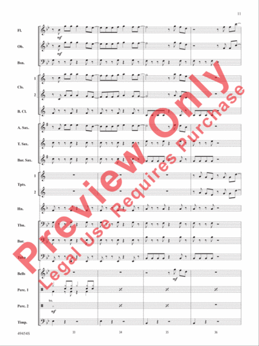 Like I Love Country Music Concert Band scores gallery preview page 12