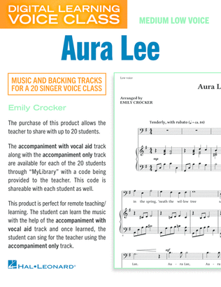 Aura Lee (Medium Low Voice) (includes Audio)