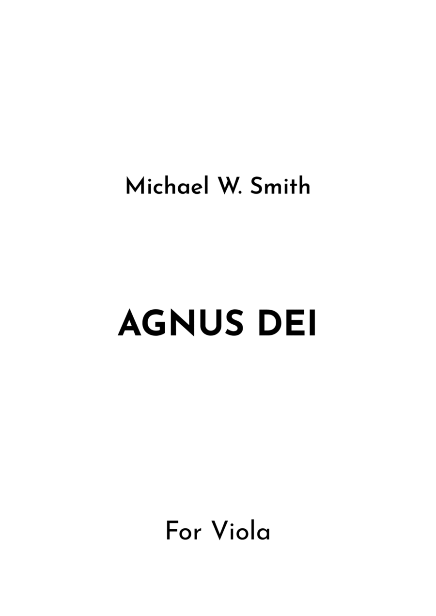 Agnus Dei Agnus Dei Viola Solo scores gallery preview page 1