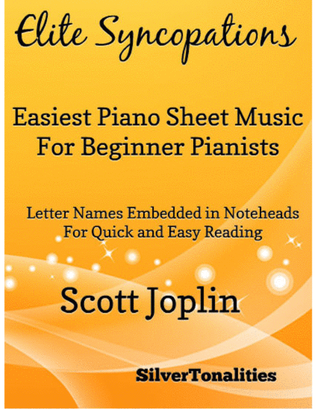 Book cover for Elite Syncopations Easiest Piano Sheet Music for Beginner Pianists