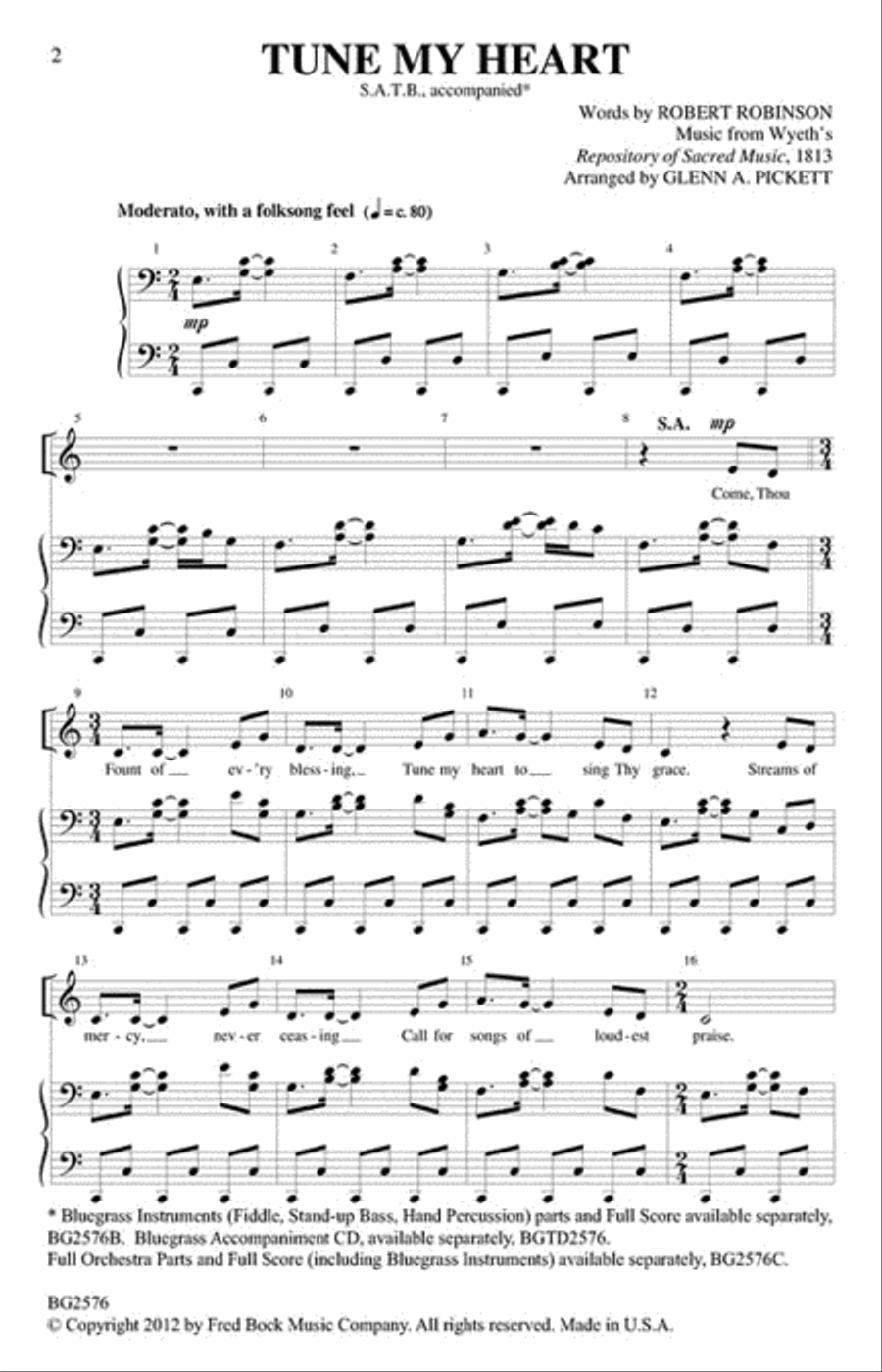 Tune My Heart Tune My Heart 4-Part scores gallery preview page 2