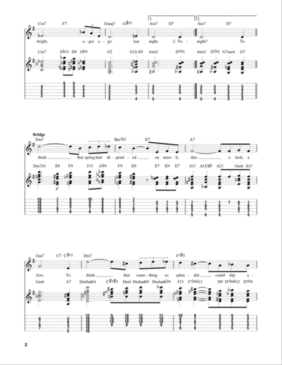 Last Night When We Were Young Electric Guitar scores gallery preview page 2
