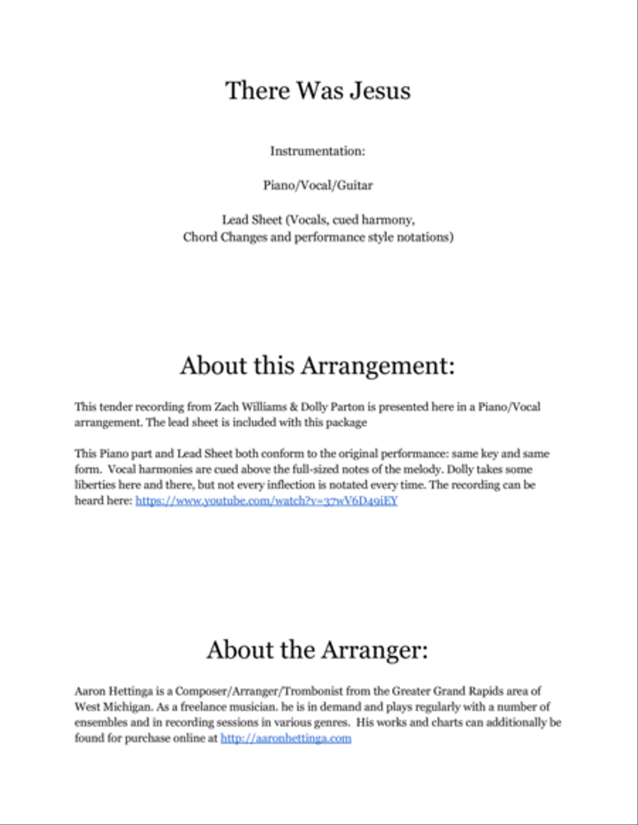 There Was Jesus Vocal Duet scores gallery preview page 2