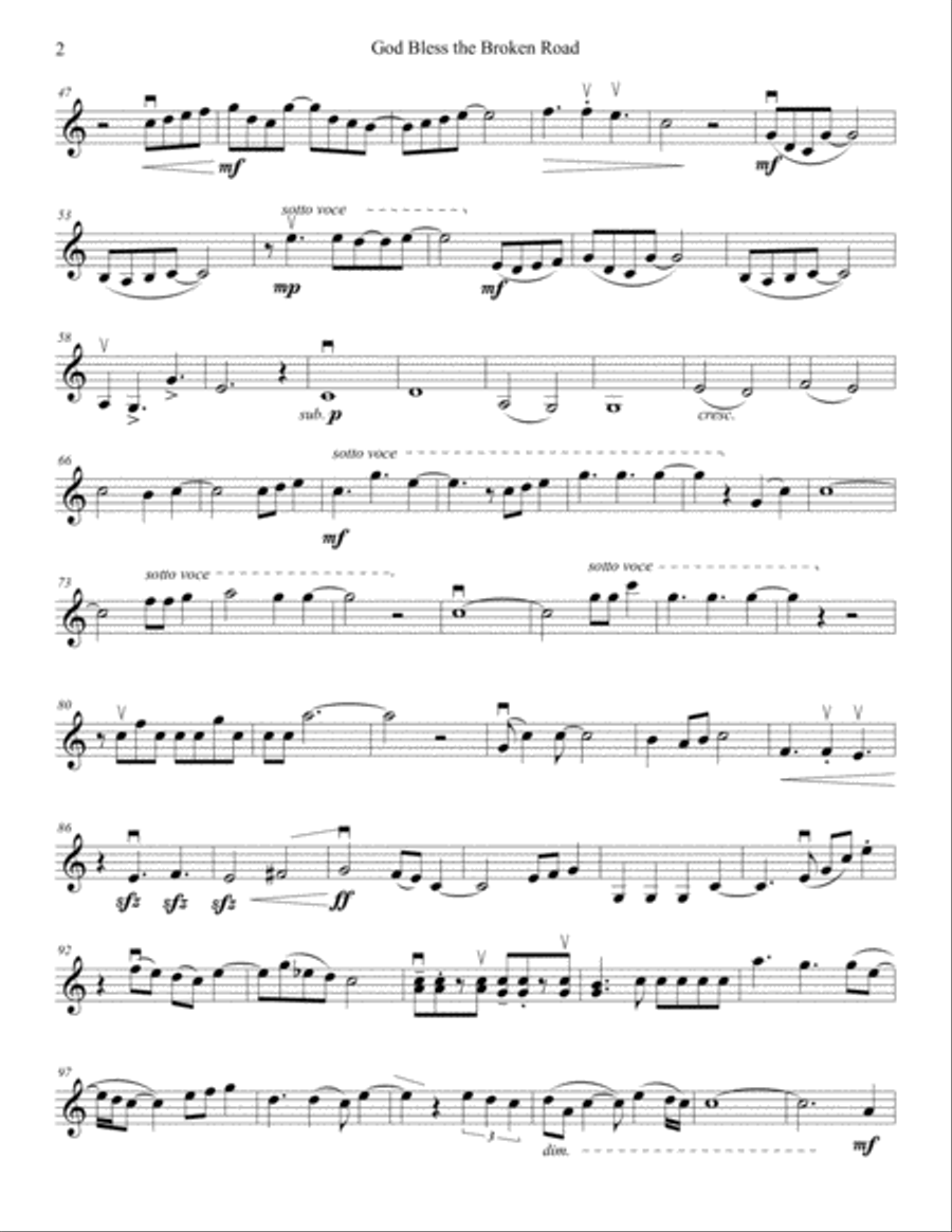 Bless The Broken Road String Quartet scores gallery preview page 2