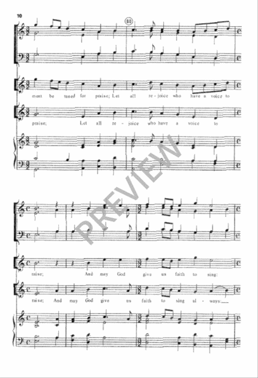 When, in Our Music, God Is Glorified 4-Part scores gallery preview page 10