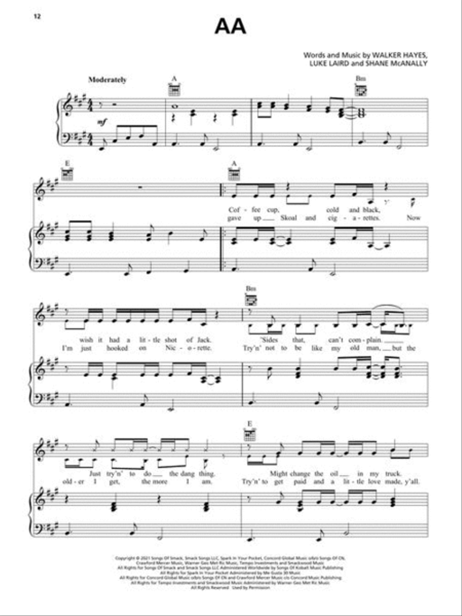 Popular Country Sheet Music