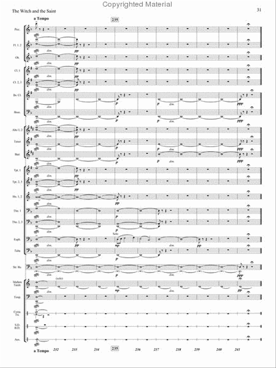 The Witch and The Saint Concert Band scores gallery preview page 30