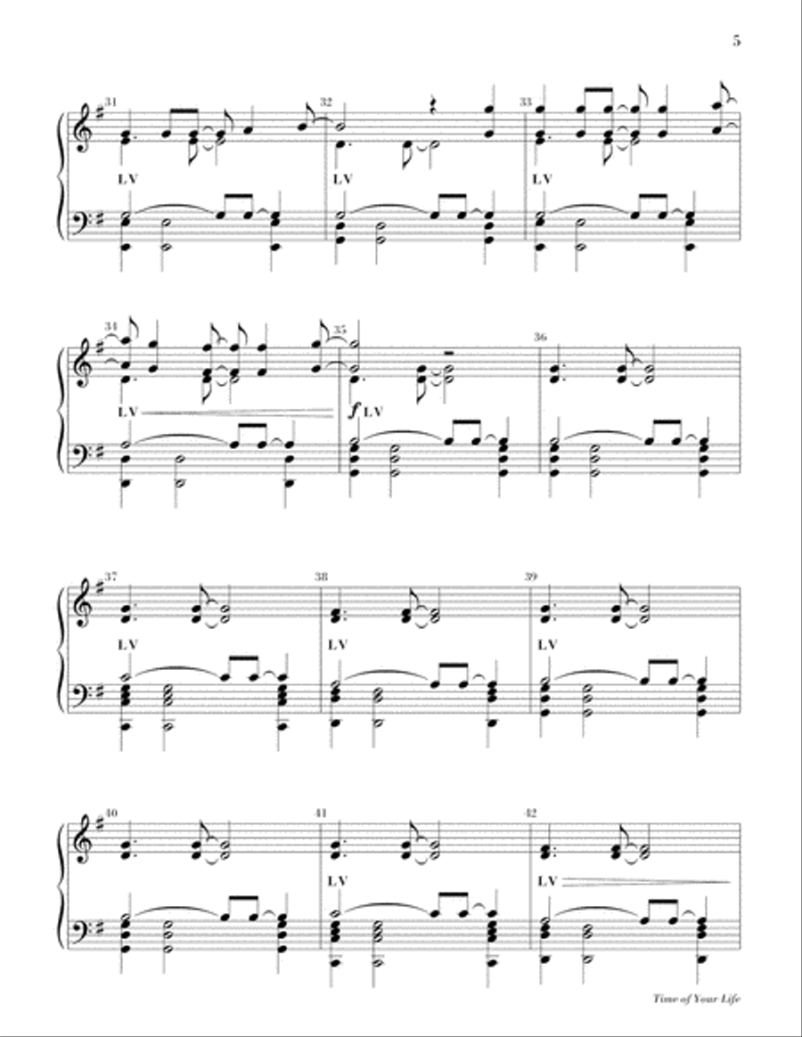 Time of Your Life (Good Riddance) Handbell Choir scores gallery preview page 5