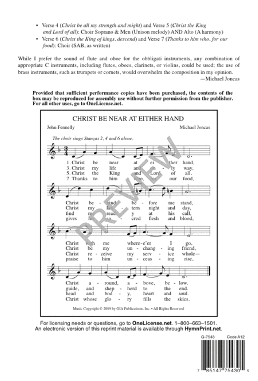 Christ Be Near at Either Hand 3-Part scores gallery preview page 12