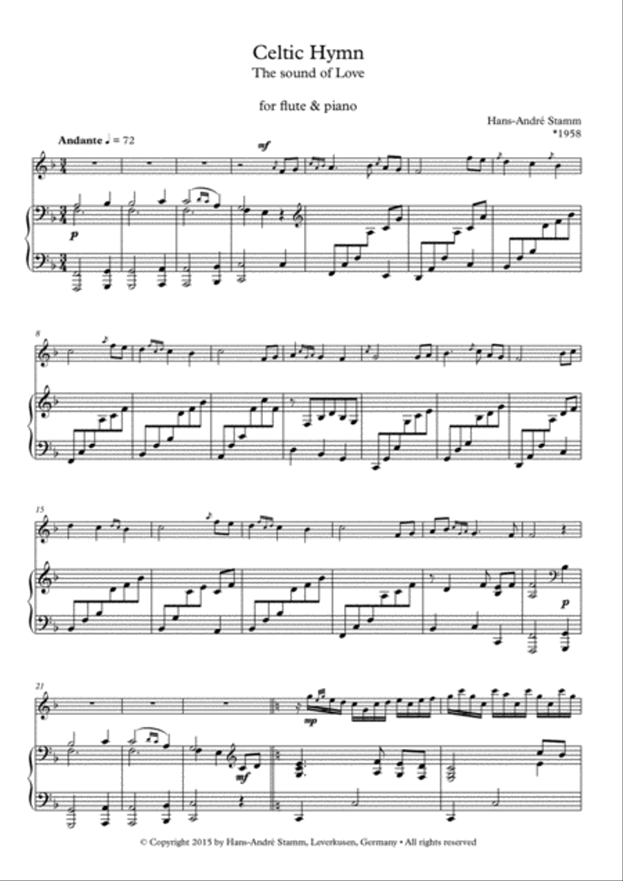 Celtic Hymn for flute and piano Celtic Hymn for flute and piano Flute Solo scores gallery preview page 4