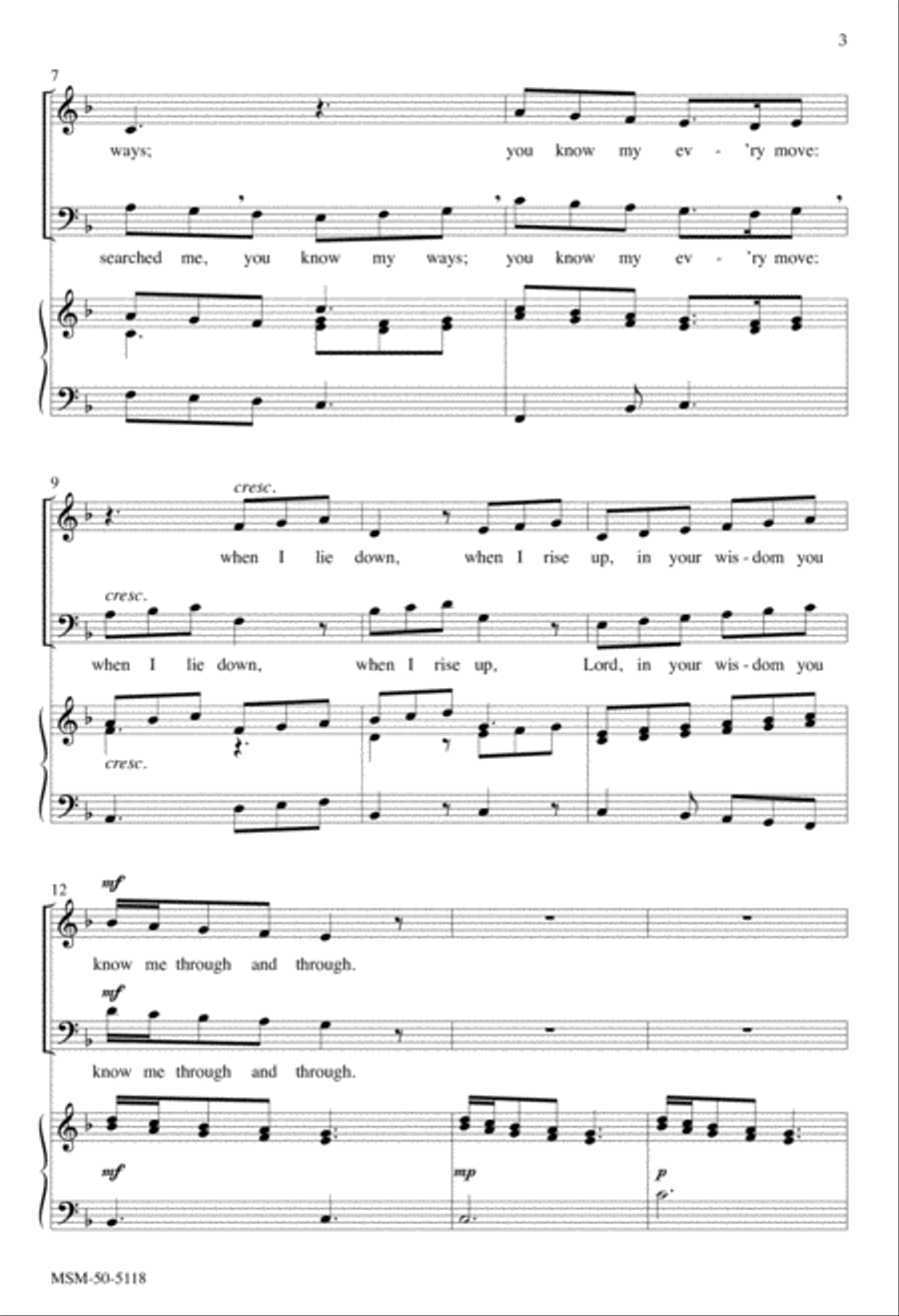 Lord, You Have Searched Me 2-Part scores gallery preview page 3