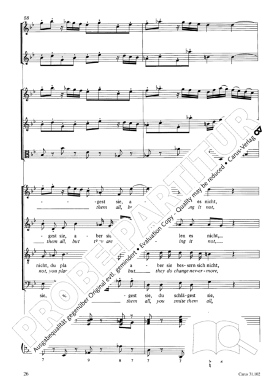 Lord God, your eyes are seeing truth in trusting (Herr, deine Augen sehen nach dem Glauben) ATB scores gallery preview page 27