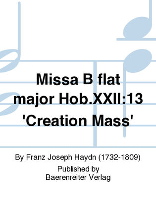 Book cover for Missa B flat major Hob.XXII:13 'Creation Mass'