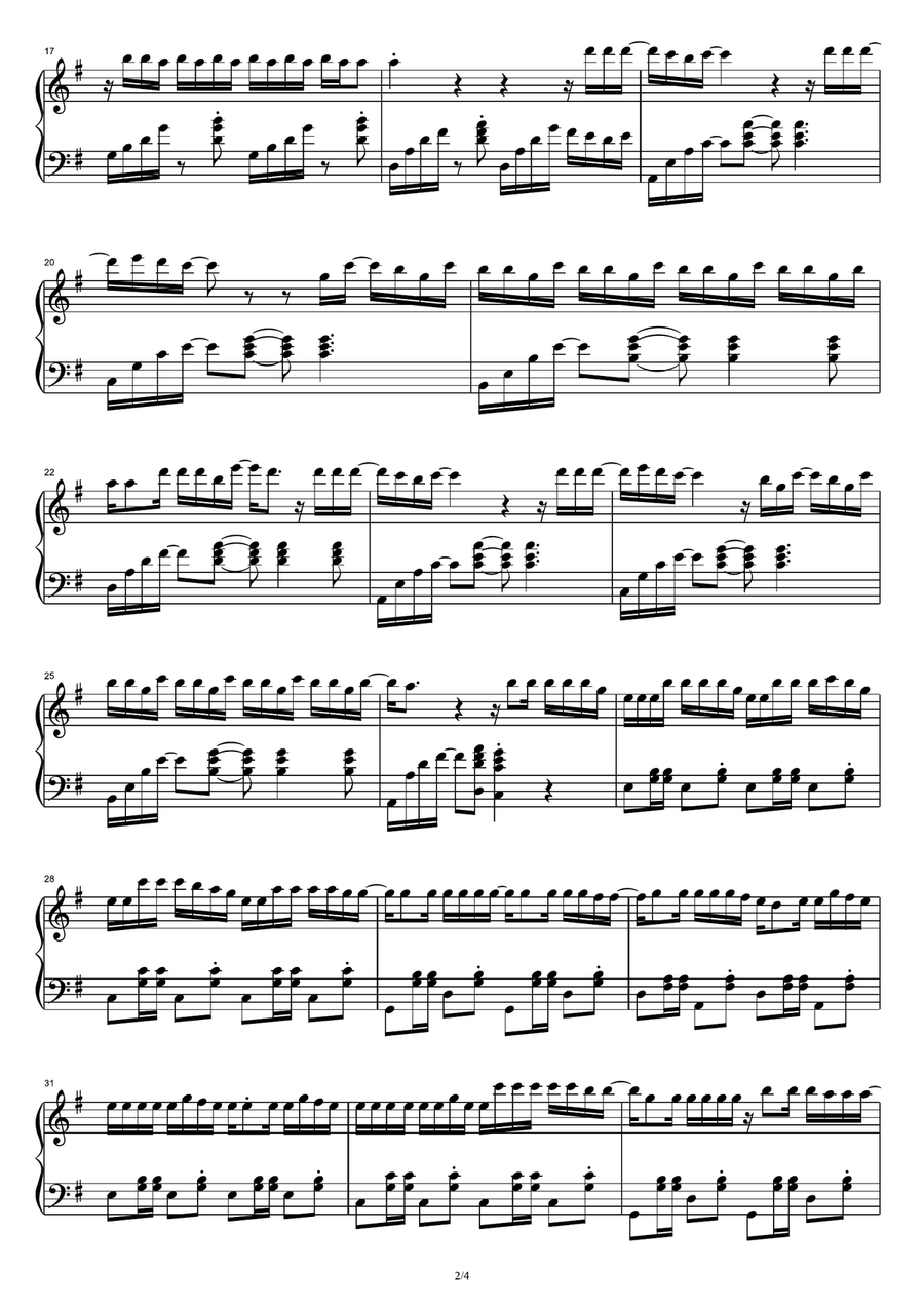Bailando Bailando Piano Solo scores gallery preview page 2