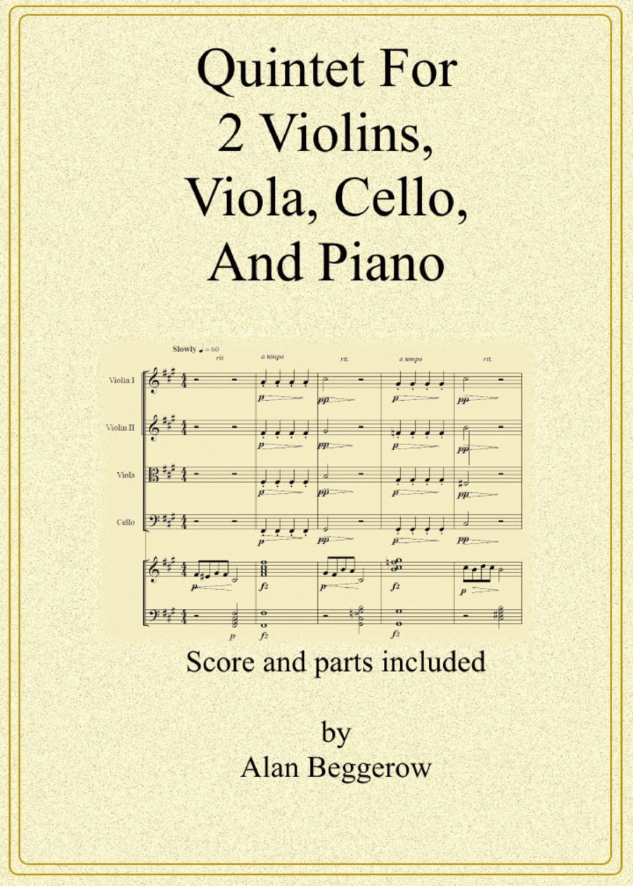 Piano Quintet No. 1 Piano Quintet No. 1 Piano Quartet scores gallery preview page 1
