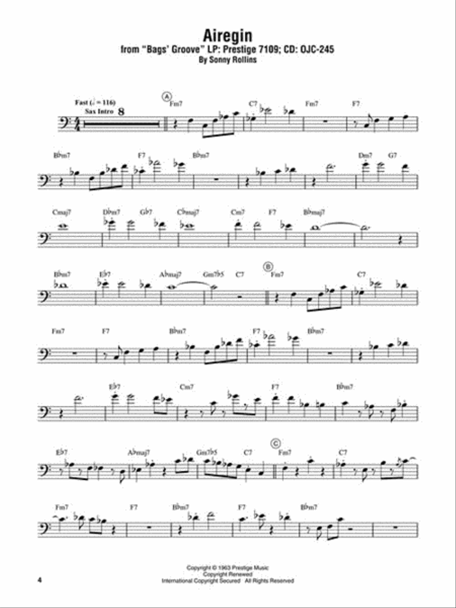 Miles Davis Omnibook Bass Clef Instrument scores gallery preview page 3