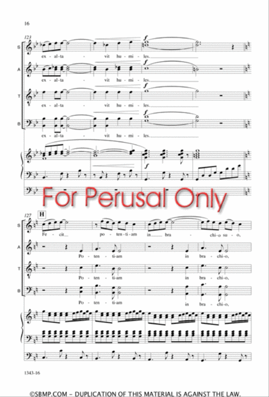 Fecit potentiam - SATB Octavo 4-Part scores gallery preview page 15
