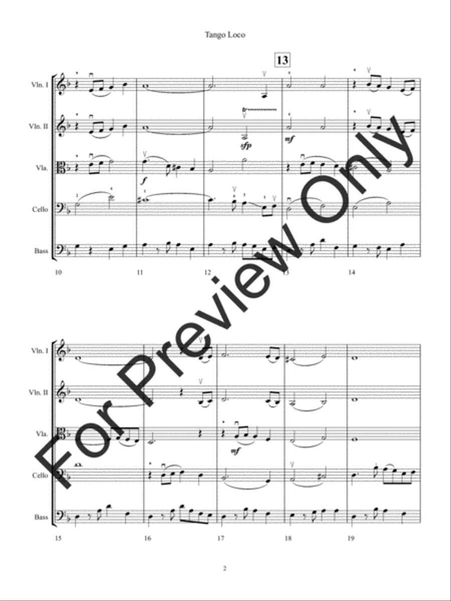 Tango Loco String Orchestra scores gallery preview page 5