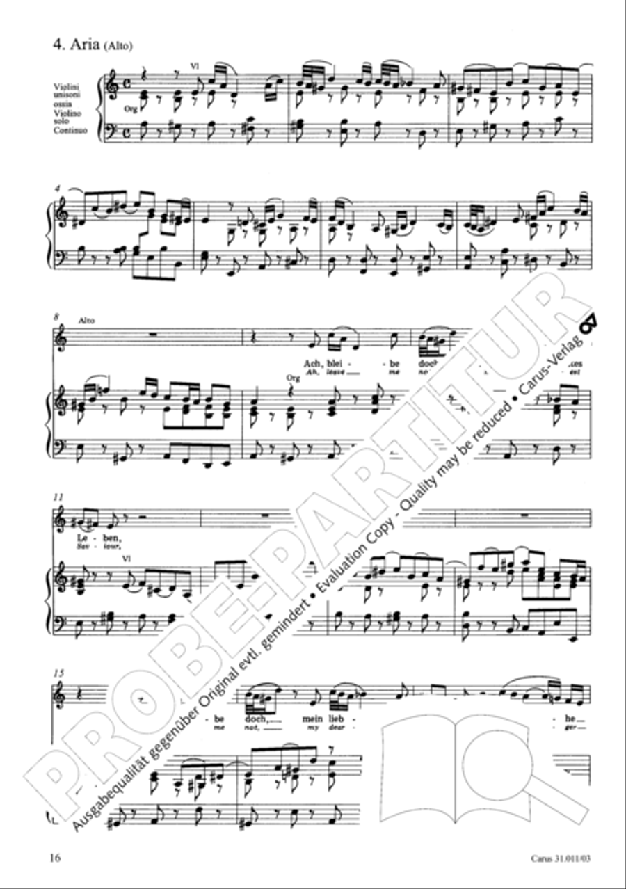 Lobet Gott in seinen Reichen (Himmelfahrtsoratorium) 4-Part scores gallery preview page 17