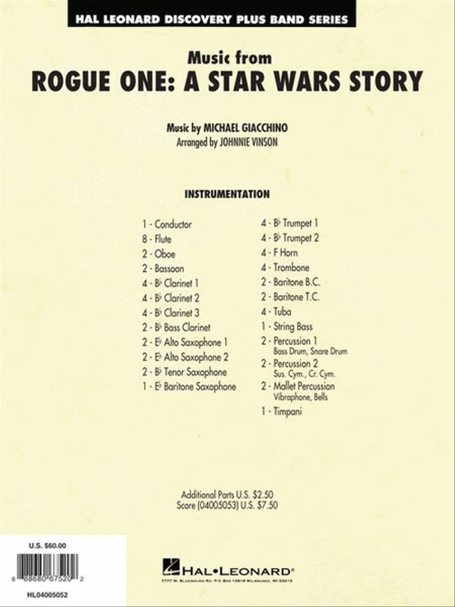 Music from Rogue One: A Star Wars Story Concert Band scores gallery preview page 10