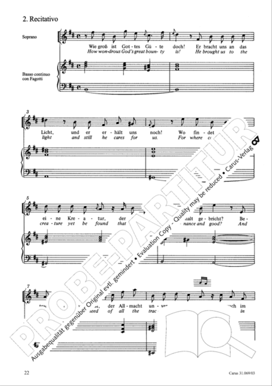 Praise the Lord, O my spirit (Lobe den Herrn, o meine Seele) 4-Part scores gallery preview page 22