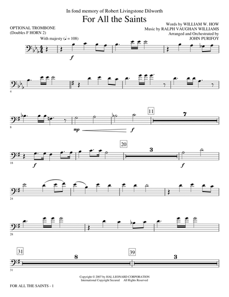 For All The Saints - Opt. Trombone (Doubles Horn 2)